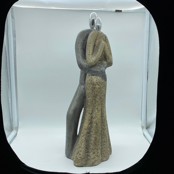 Accents Abstract Couple Lovers Husband Wife Statue Sculpture Hugging